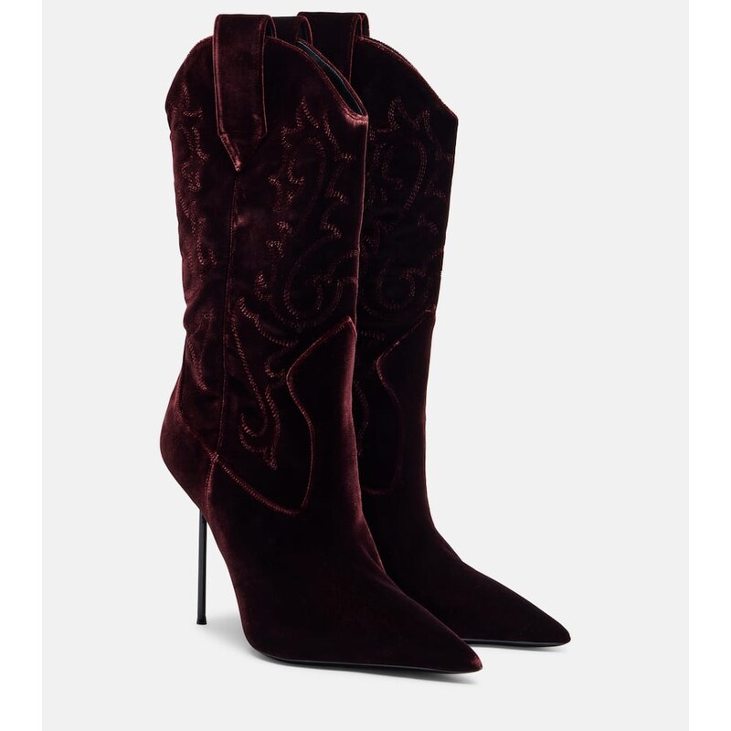 Paris Texas Lidia 105 velvet mid-calf boots