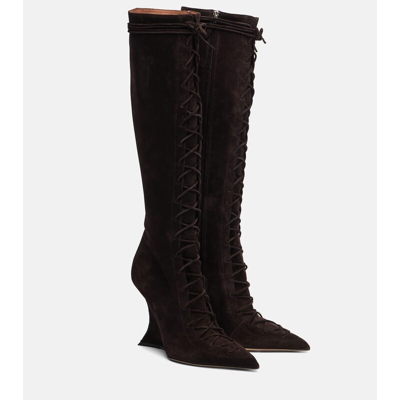 Paris Texas Nina 105 suede knee-high boots