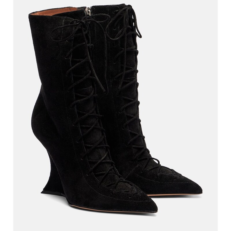 Paris Texas Nina 105 suede lace-up boots