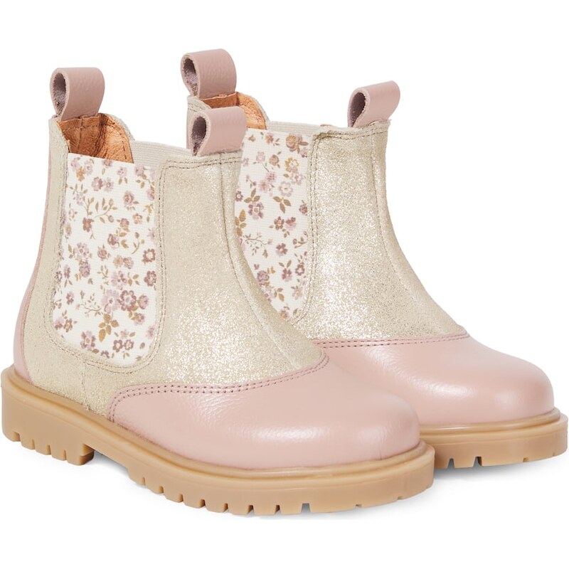 Wheat Kana floral leather Chelsea boots
