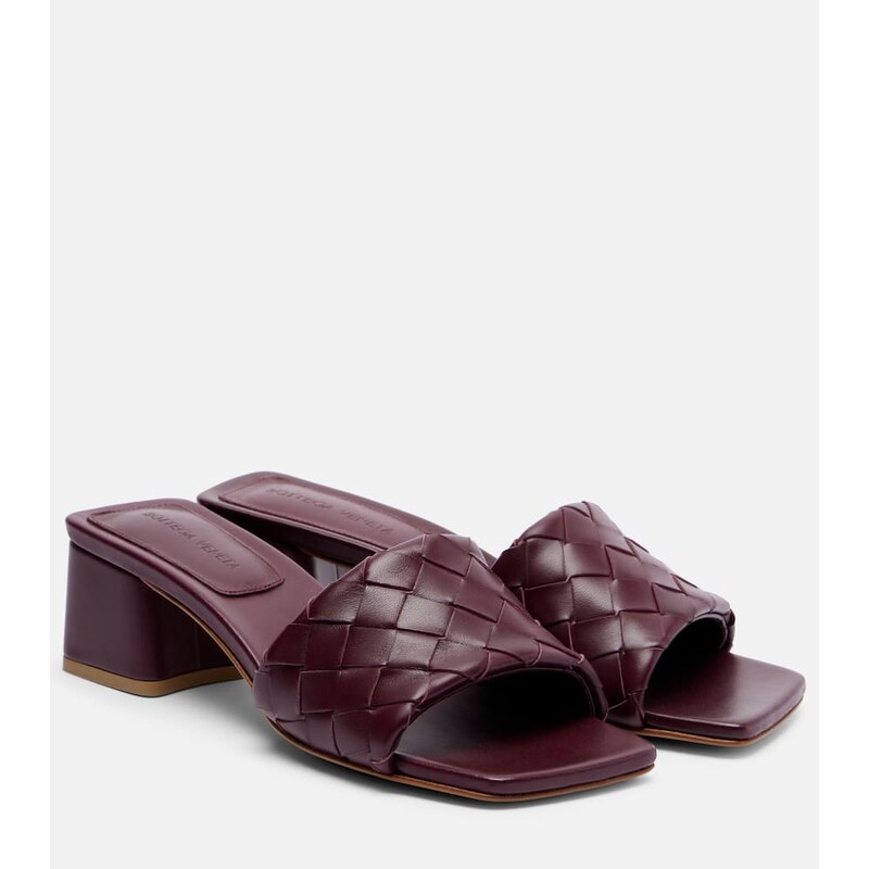 Bottega Veneta Parco 45 Intrecciato leather mules