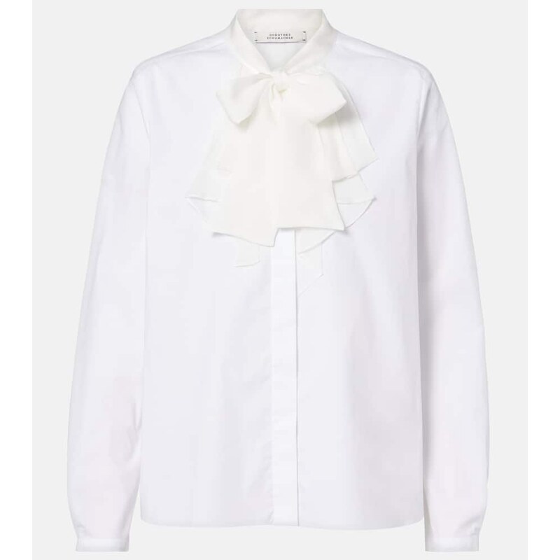 Dorothee Schumacher Pure Power bow-detail cotton-blend poplin