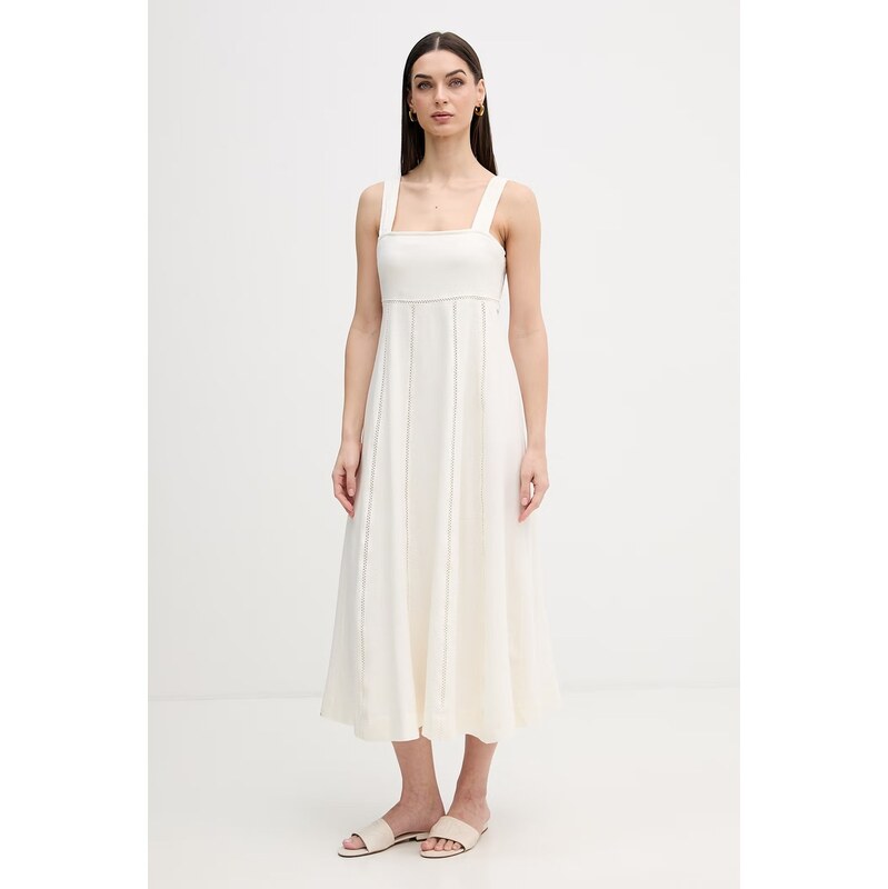 DKNY Šaty s příměsí lnu Dkny