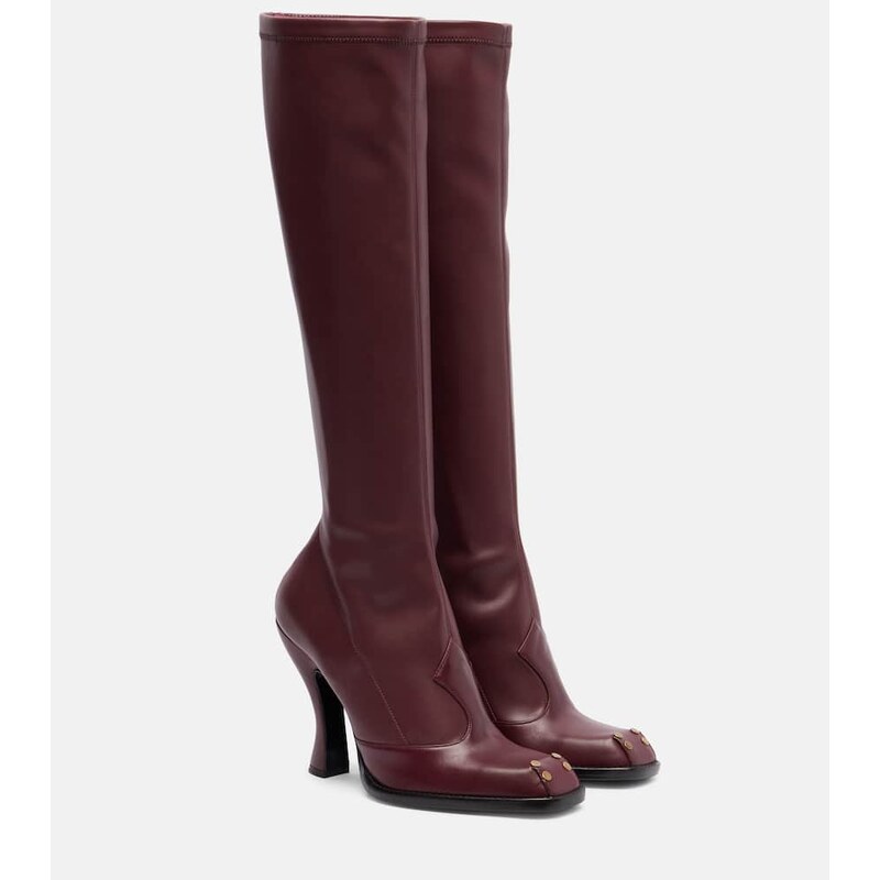 Etro Studded leather knee-high boots