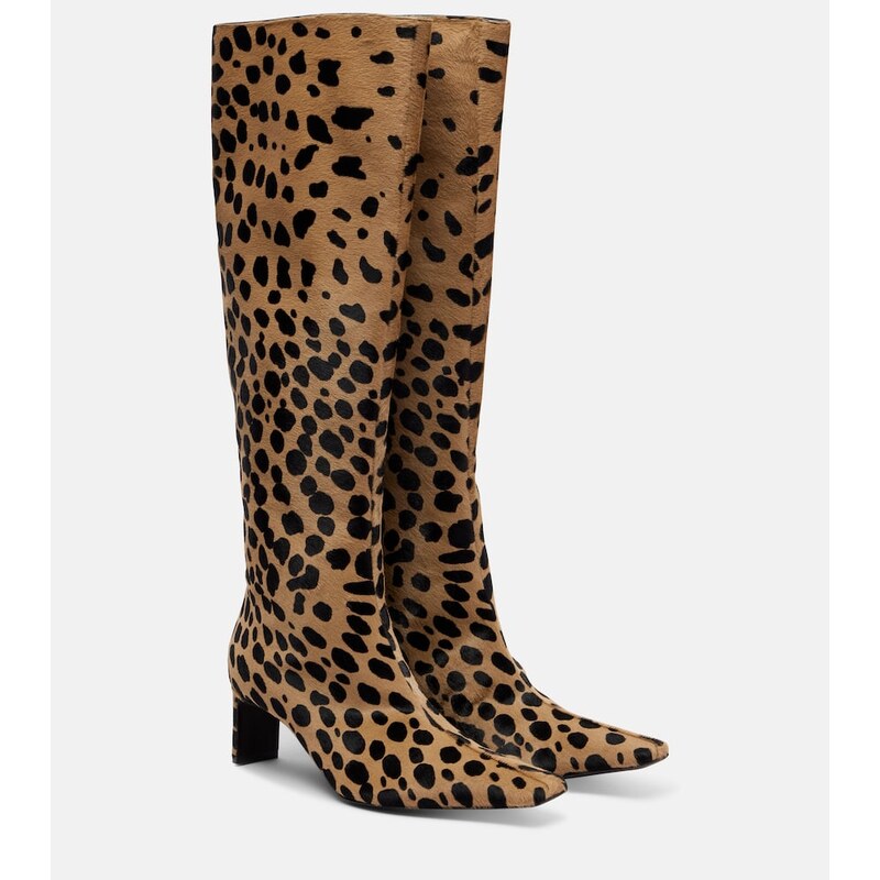 Khaite Ona 55 calf hair knee-high boots