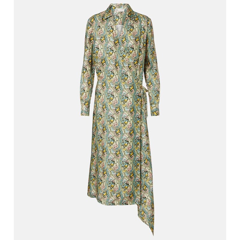 Tory Burch Paisley silk satin wrap dress