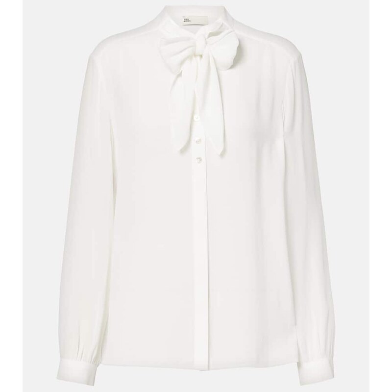Tory Burch Tie-neck georgette blouse