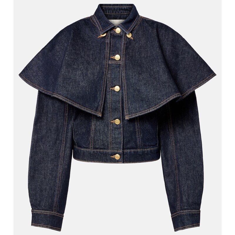 Ulla Johnson Agata caped denim jacket