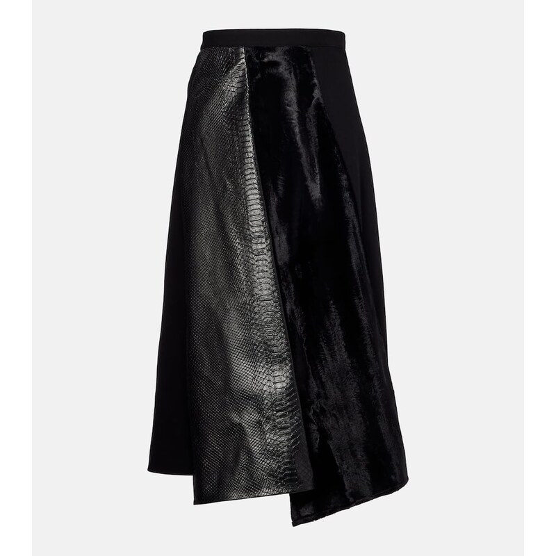 Junya Watanabe High-rise wool-blend maxi skirt