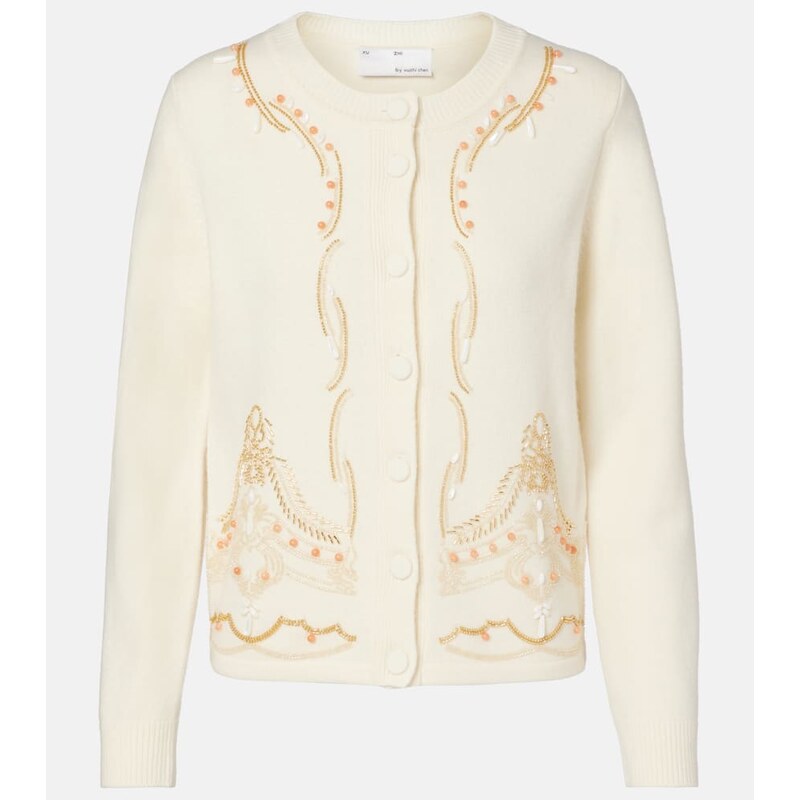 Xu Zhi Embellished wool cardigan