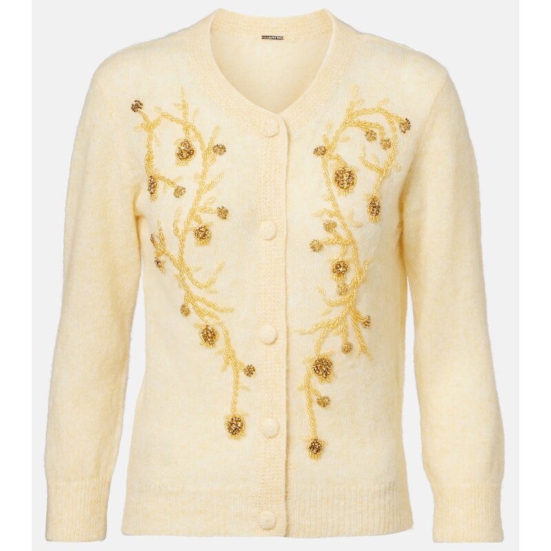 Jacques Wei Beaded alpaca and wool-blend cardigan