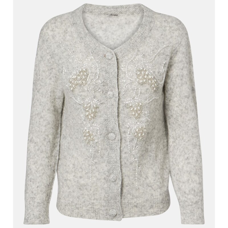 Jacques Wei Beaded alpaca and wool-blend cardigan