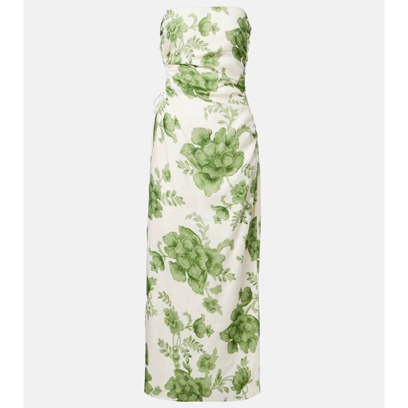 SIR Gardella cutout floral linen midi dress