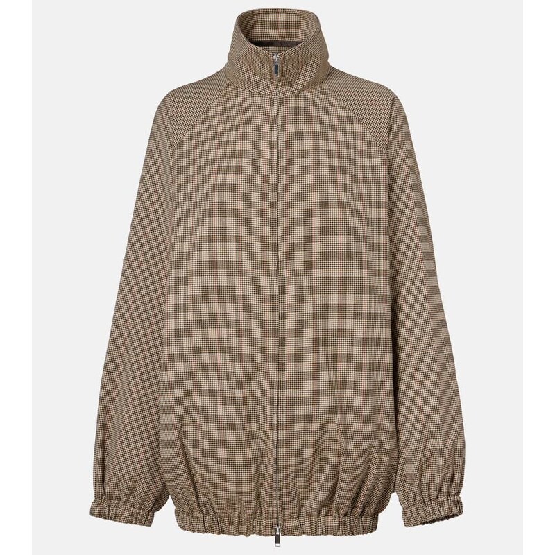 The Frankie Shop Baxter houndstooth blouson jacket