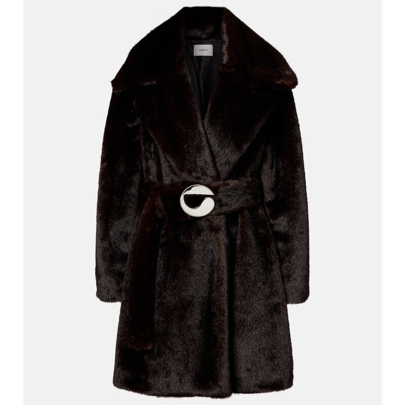 Coperni Logo belted coat