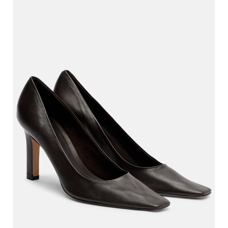The Row Carla 80 leather pumps