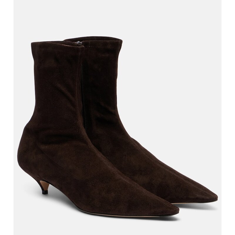 The Row Liisa 40 suede ankle boots