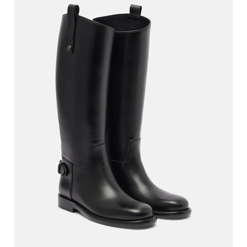 Burberry Cavalier leather knee-high boots