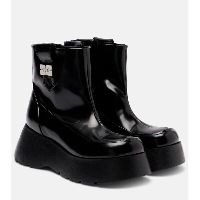Ganni Kat platform ankle boots