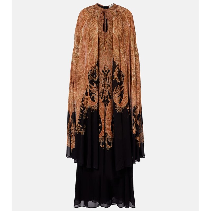 Šaty Zimmermann Hypnotic caped maxi dress v barevném odstíně