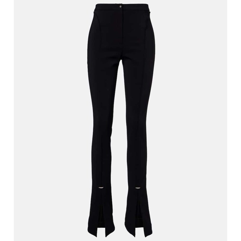 Dámské kalhoty Mugler High-rise flared pants v černé barvě