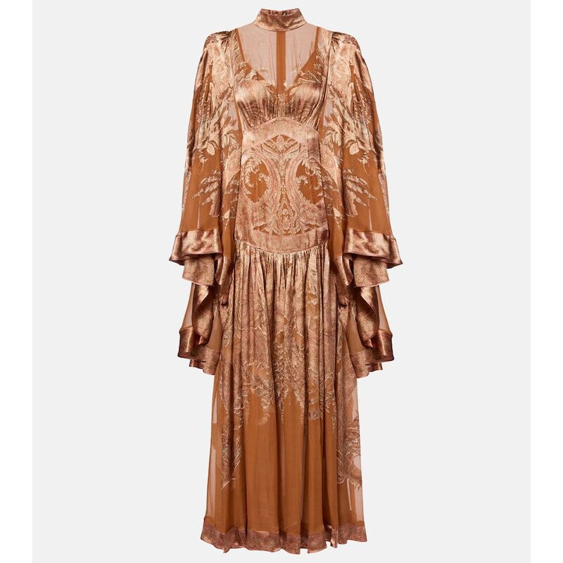Zimmermann Memento Burnout paisley semi-sheer gown