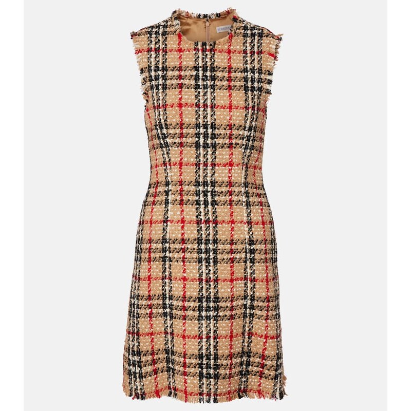 Burberry Burberry Check bouclÃ minidress