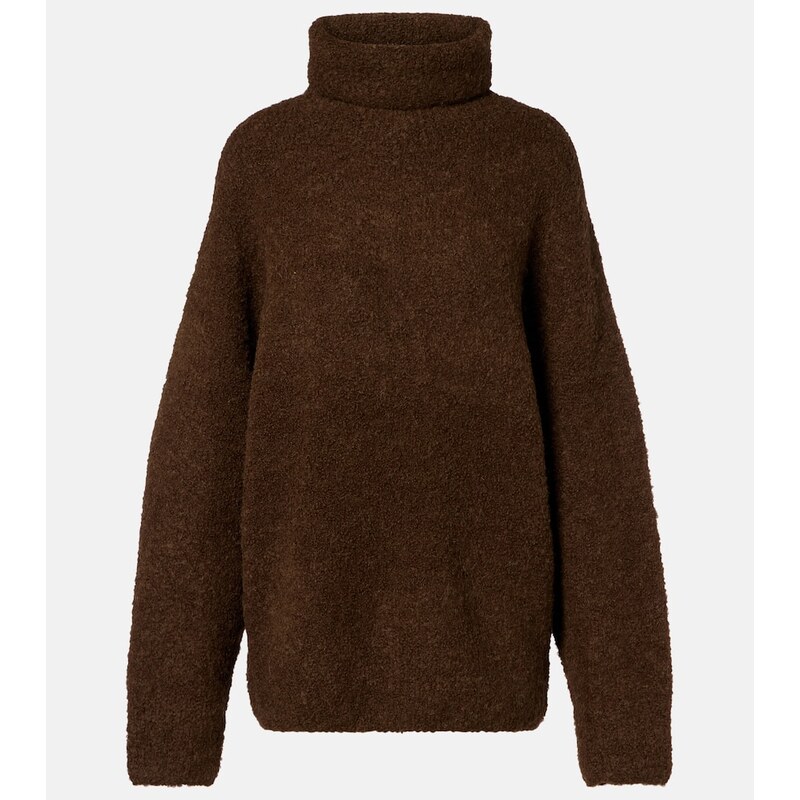 Toteme Alpaca and wool-blend bouclÃ turtleneck sweater