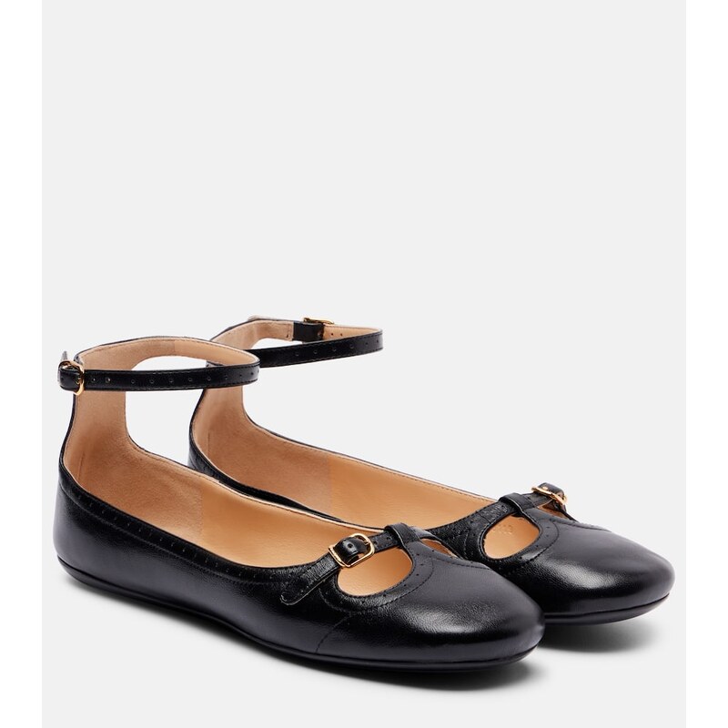 Chloé Leonore leather ballet flats