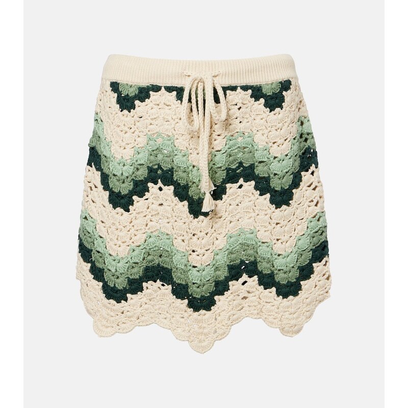 The Upside Tidal Hali cotton crochet miniskirt