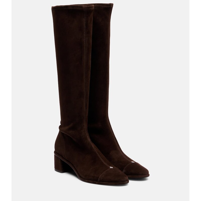 Tory Burch Cap-toe 55 suede knee-high boots