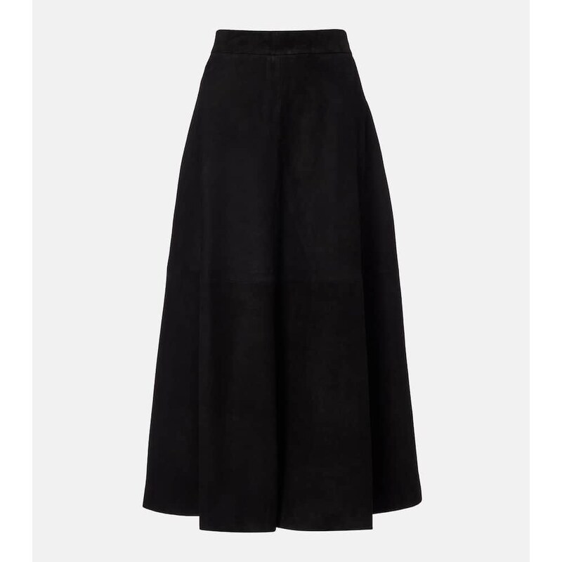 Róhe Suede midi skirt