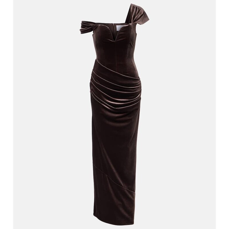Alex Perry Draped velvet gown