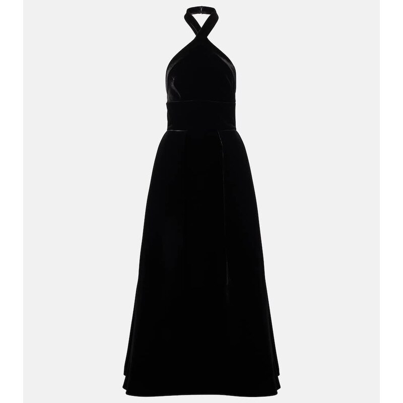 Elie Saab Halterneck velvet gown