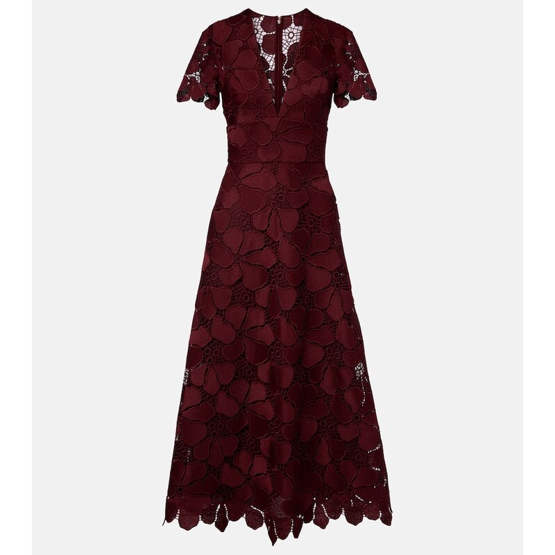 Elie Saab Guipure lace silk-blend maxi dress