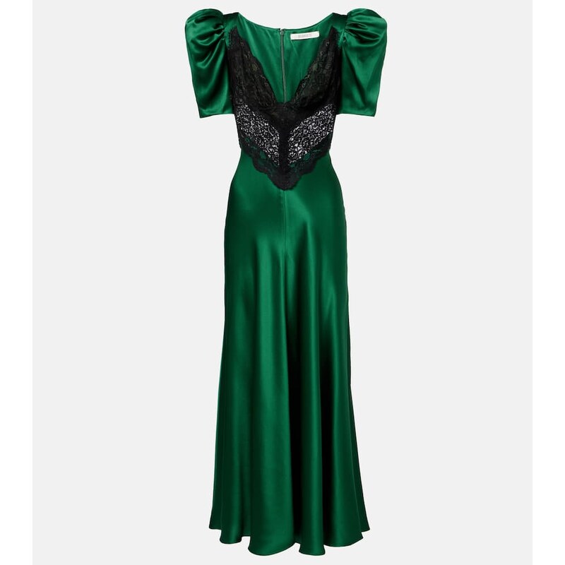 Rodarte Lace-trimmed silk cocktail dress