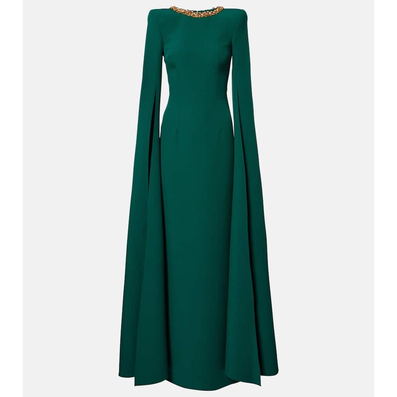 Safiyaa Embellished crÃªpe gown