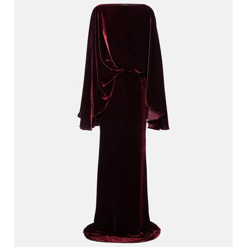 Taller Marmo Musidora draped velvet gown