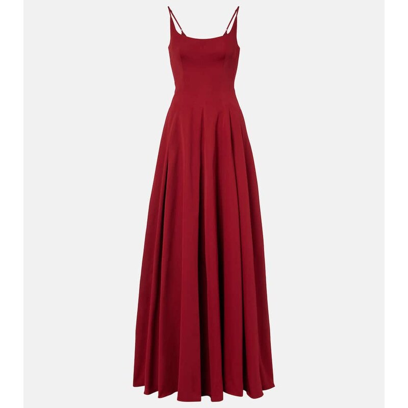 Staud Joy pleated cotton-blend gown