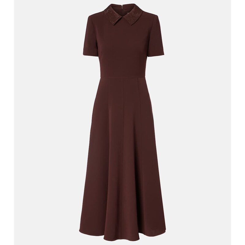 Roland Mouret Embellished cady midi dress