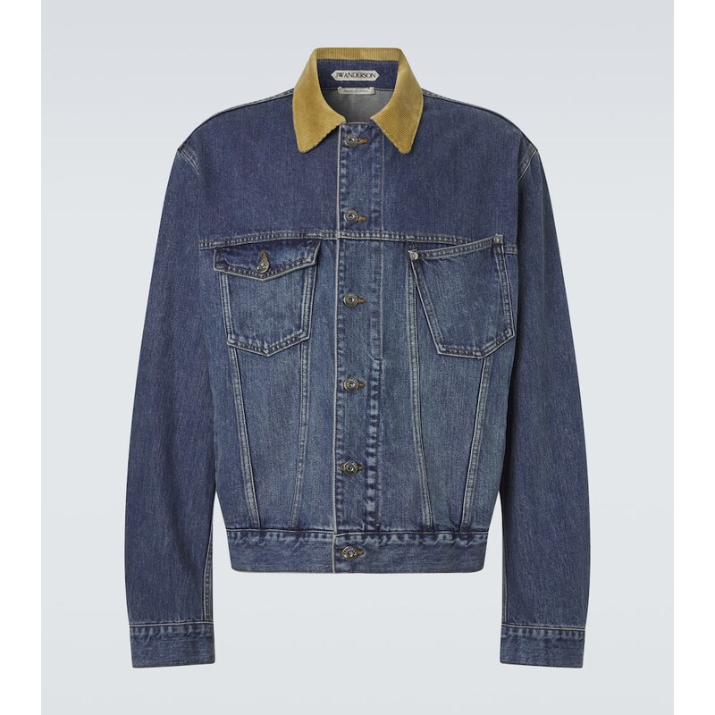JW Anderson Corduroy-trimmed denim jacket