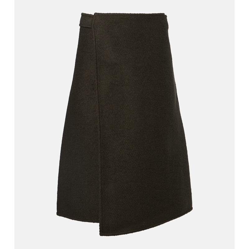 Proenza Schouler Bodhi wool-blend bouclÃ twill wrap skirt