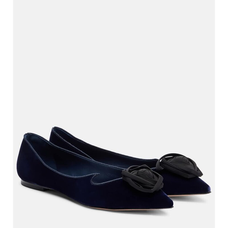 Roger Vivier Rose Vivier velvet ballet flats