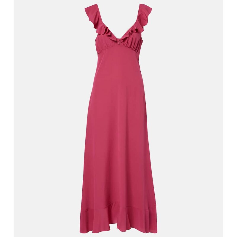 Chloé Ruffled silk midi dress