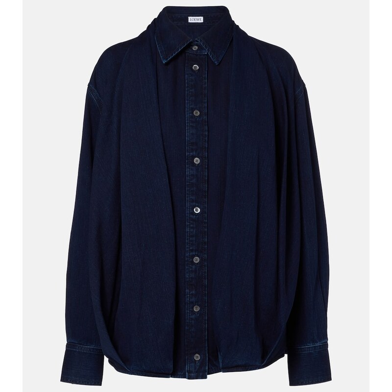 Loewe Draped denim shirt