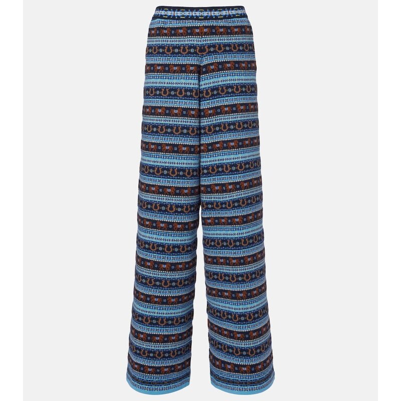 Stella McCartney Knitted virgin wool wide-leg pants