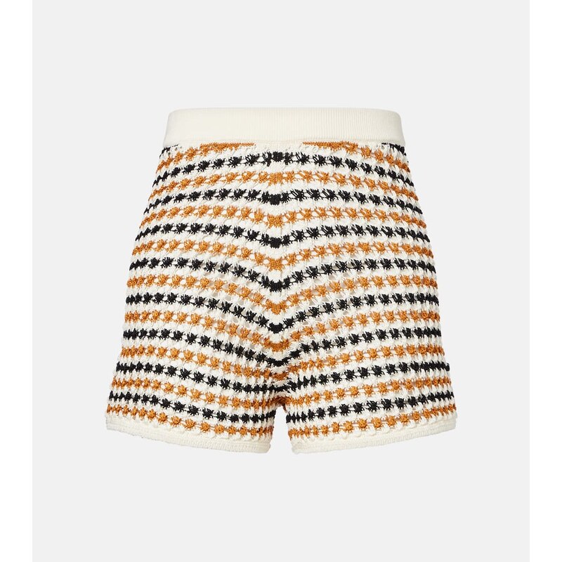Eres Disco open-knit cotton-blend shorts