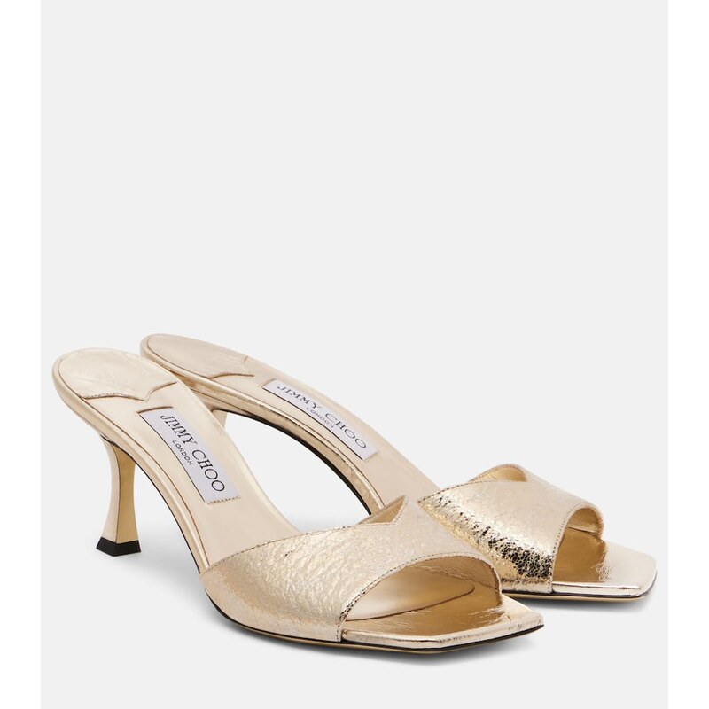 Jimmy Choo Skye 70 metallic mules