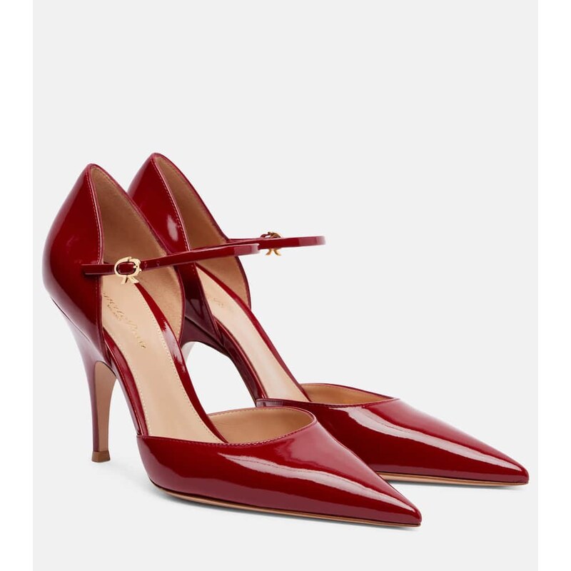 Gianvito Rossi Sofia DOrsay patent leather pumps