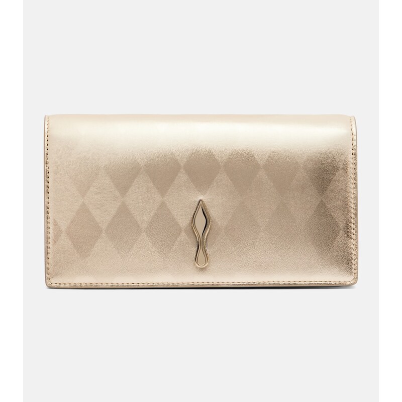Christian Louboutin Bettina metallic leather clutch
